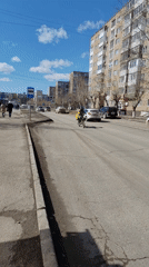 Morning street life documented across Izhevsk, Russia