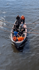 Rowboats with life-vested passengers spotted on Saint Petersburg waterways
