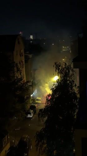 Nighttime gathering with fireworks observed in Belgrade suburb