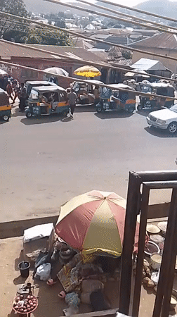 Morning market activity captured in Gwong, Nigeria street scenes