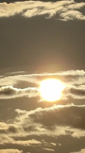 Sun breaks through clouds over Turkey afternoon sky