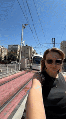 Tram platform documentation captured in Bat Yam, Israel