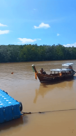 Tourist activity recorded at Ao Phang-Nga National Park Thailand