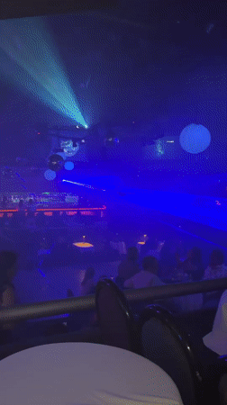 Laser lights and disco balls inside a Cuernavaca nightclub