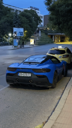 Evening street life documented in Varna's pedestrian district