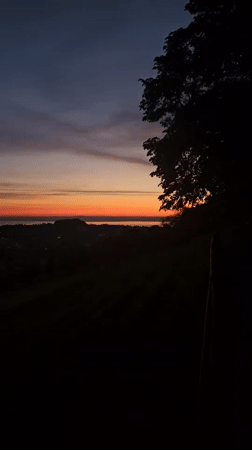 Dawn landscape captured in St. Gallen, Switzerland