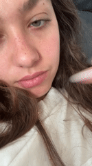 Woman poses for close-up photo in Milan