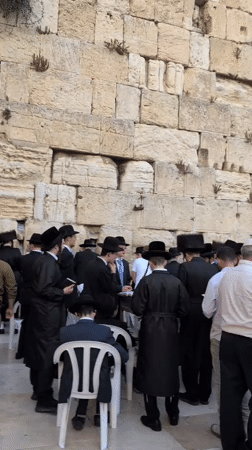 Crowd at the Western Wall, Jerusalem