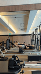Londoners attend morning Pilates class at local fitness studio