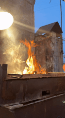 Sunset gathering with outdoor fires captured across Yerevan, Armenia