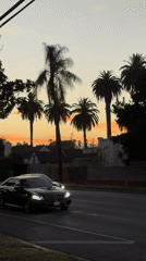 Los Angeles sunset scenes captured by witnesses Tuesday evening