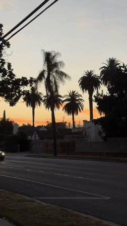 Los Angeles sunset scenes captured by witnesses Tuesday evening