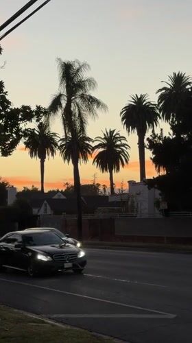 Los Angeles sunset scenes captured by witnesses Tuesday evening