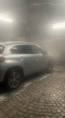Silver SUV spotted getting washed in Lukovit, Bulgaria