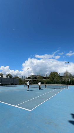 Outdoor padel court activity observed in Blagoevgrad, Bulgaria