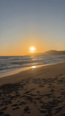 Sunset captured on video at Ascea beach, Italy