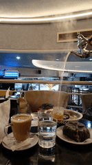 Motorcyclist documents cafe stop and street journey through Meknes