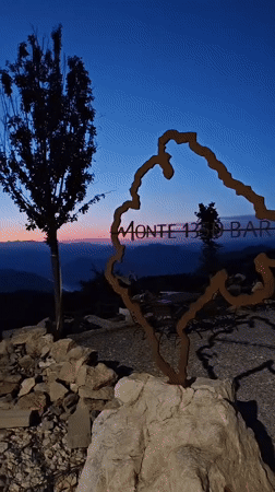 Twilight over Kuk's mountains and coastline, Montenegro