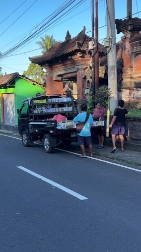 Evening scenes documented across rural Bali locations
