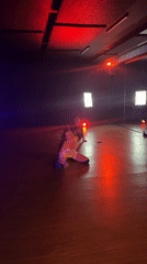 Late-night dance practice session captured in North Kuta studio