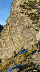 Hiking group documented in Ushuaia mountain terrain Sunday evening