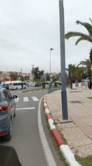 Motorcyclist records casual ride through Meknès streets