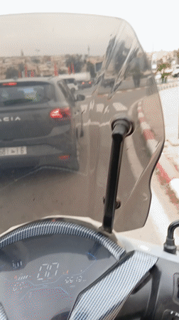 Motorcyclist records casual ride through Meknès streets