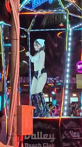 Woman performs dance routine at Valley Beach Club Vietnam