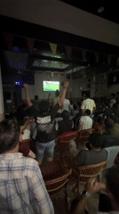 Gaza streets and cafes fill up for a late-night soccer watch