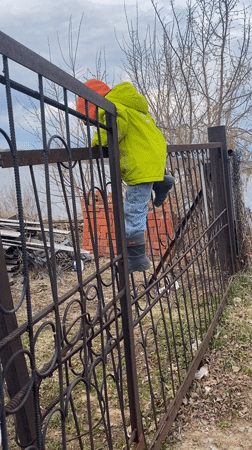 Woman and child photographed during morning in Ольховка, Russia