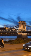 Budapest evening scenes captured across Chain Bridge and waterfront