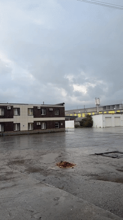 Rainy afternoon industrial activity documented across Perm, Russia