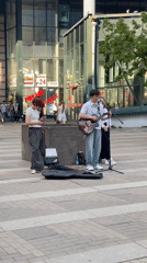 Young musicians perform outdoor concert in Sinyavino plaza