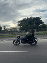 Routine traffic captured on Nigerian roads near Ojomu