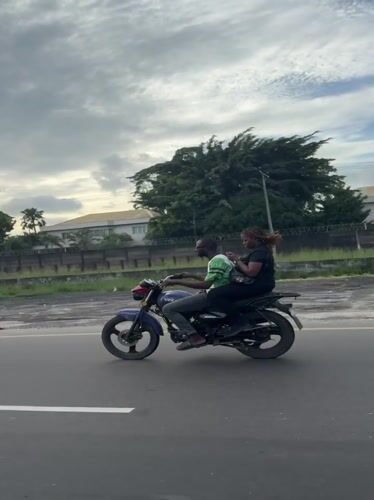 Routine traffic captured on Nigerian roads near Ojomu