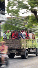 Morning street life documented in North Kuta, Indonesia