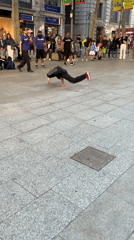 Street performers entertain crowds in Barcelona plaza