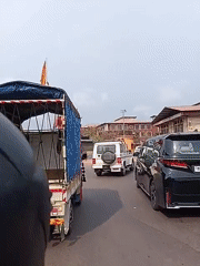 Mixed vehicle traffic observed on Britona street including TATA truck
