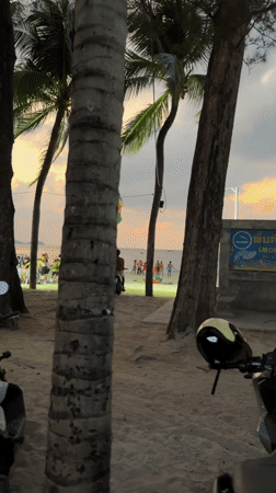 Evening beach life captured in Patong, Thailand