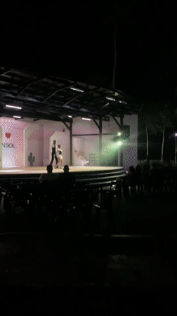 Nighttime dance performance draws audience in El Tirano, Venezuela