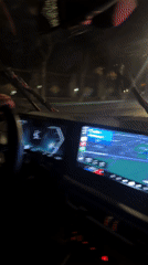 Night driving through wet streets in Yerevan, Armenia