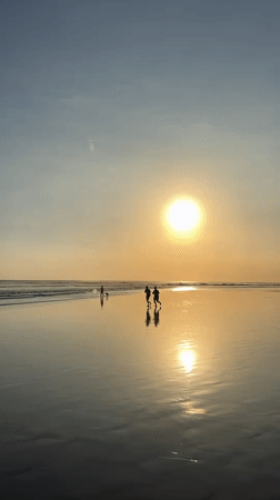 Quiet morning or evening at a North Kuta beach