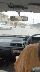 Elderly driver observed on Peshawar road Monday morning