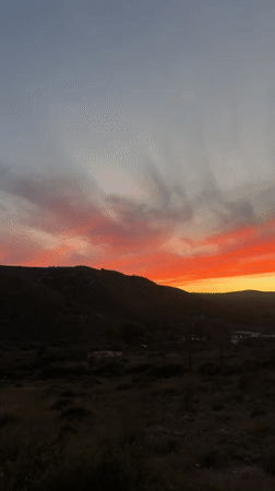 Colorful sunset displays observed across southern Spain coastal towns