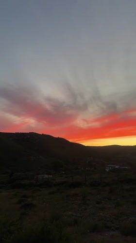 Colorful sunset displays observed across southern Spain coastal towns