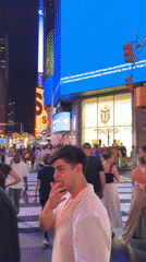 Late-night pedestrian activity recorded in Times Square area
