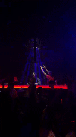 DJ night at Vault Bali, North Kuta, red lights and full crowd
