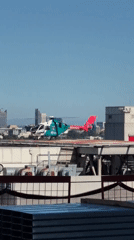 Medical helicopter hovers over Sacramento rooftop helipad