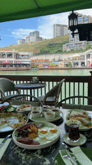 Friends enjoy Turkish breakfast and shopping in Küçükçekmece
