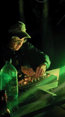 Late-night outdoor DJ set lights up the trees in Chaikovsky